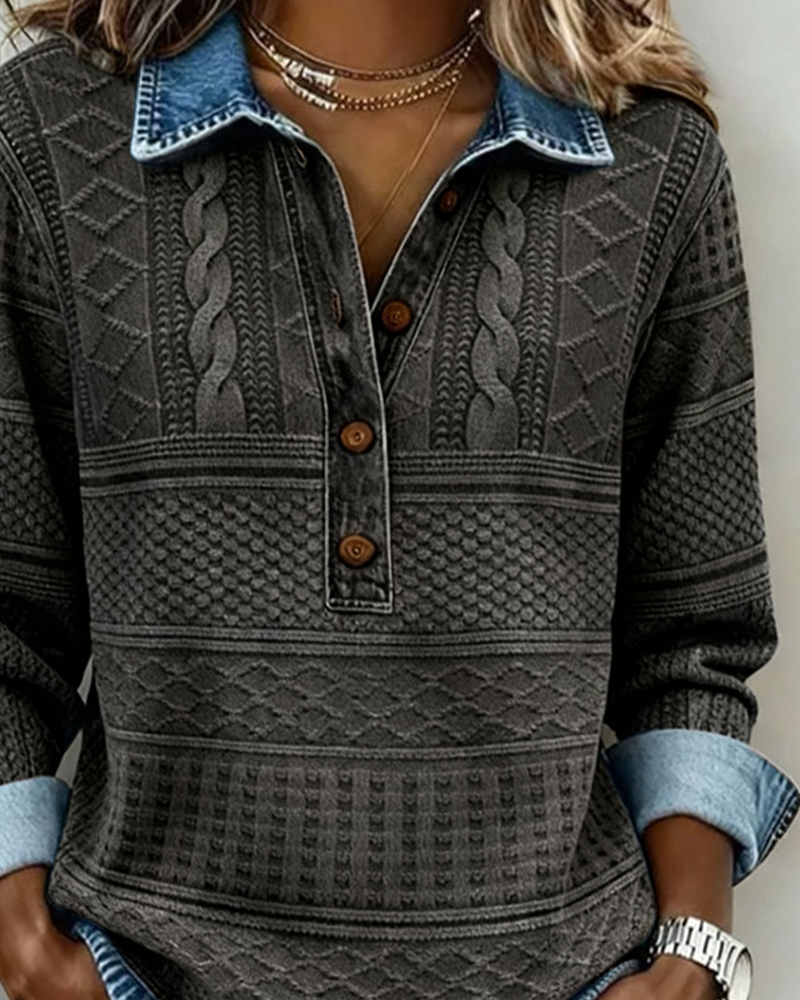 Sofia | Camisa de tricô moderna com botões