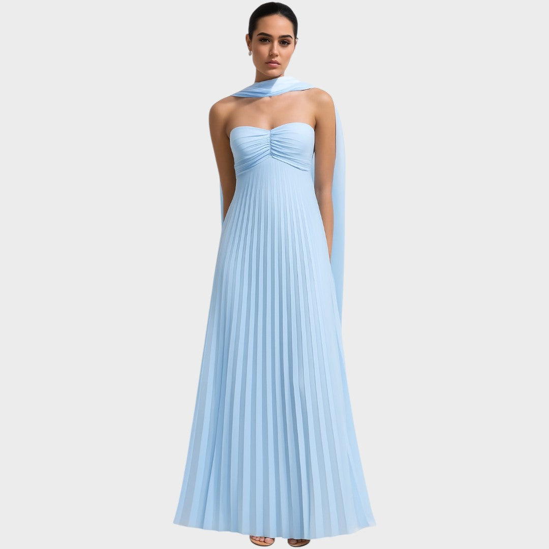 Rosalía | Vestido Plissado Tomara que Caia