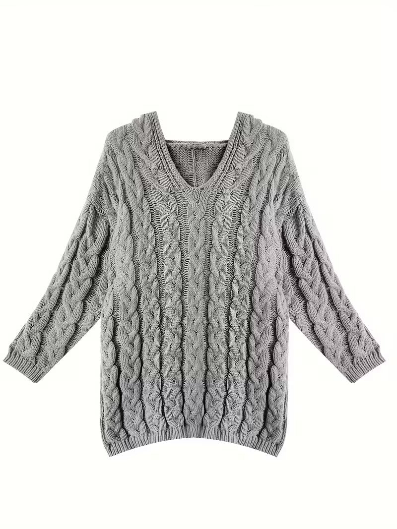 Miette - Suéter de Tricô Manga Longa Casual