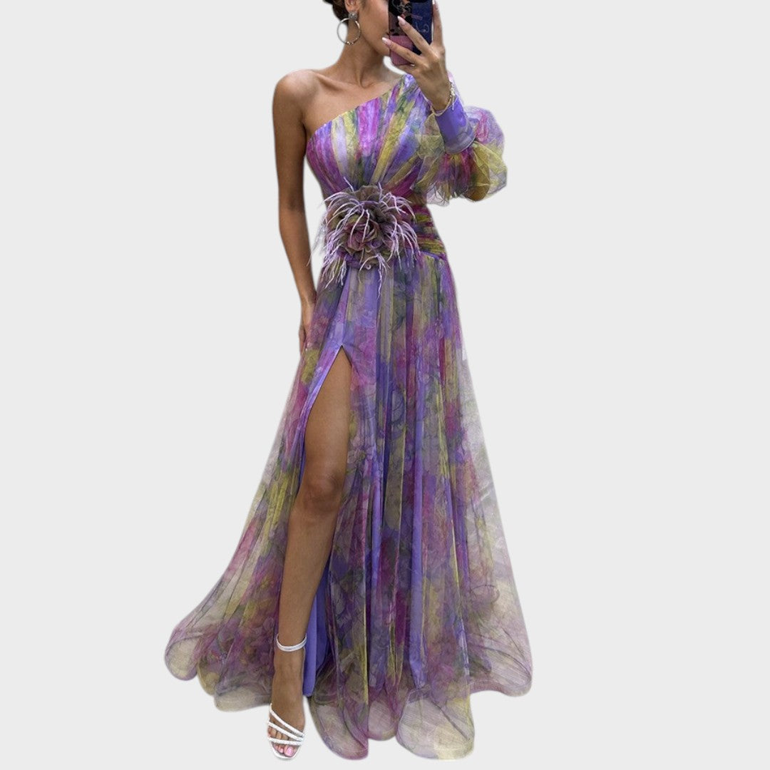 Mirella | Vestido Elegante de Manga Única para Qualquer Ocasião