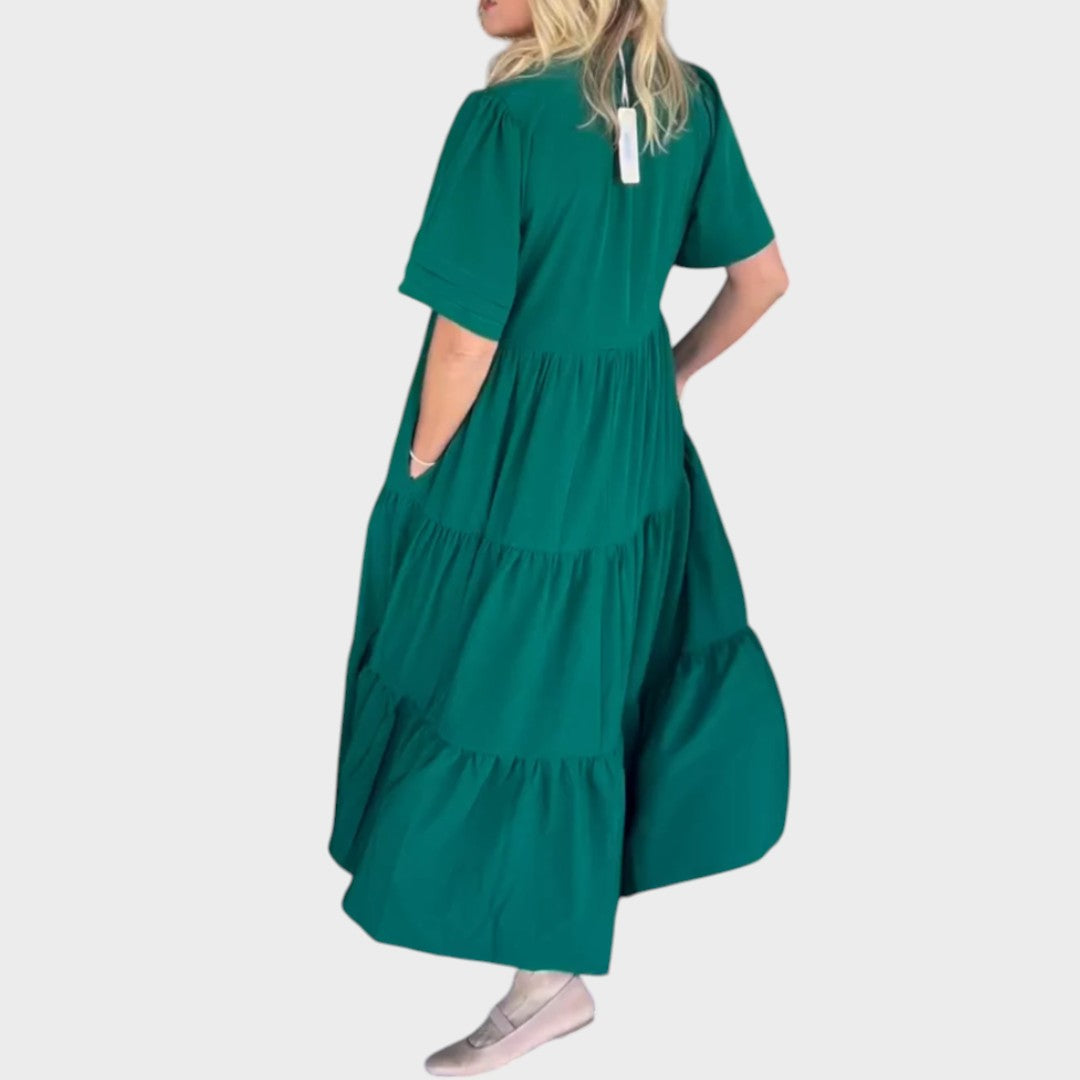 Magnólia | Vestido Maxi Fluido em Camadas