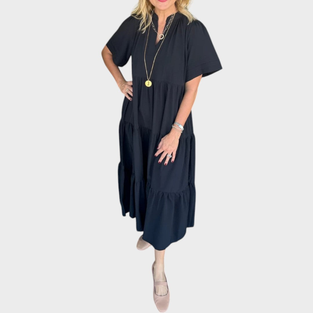 Magnólia | Vestido Maxi Fluido em Camadas
