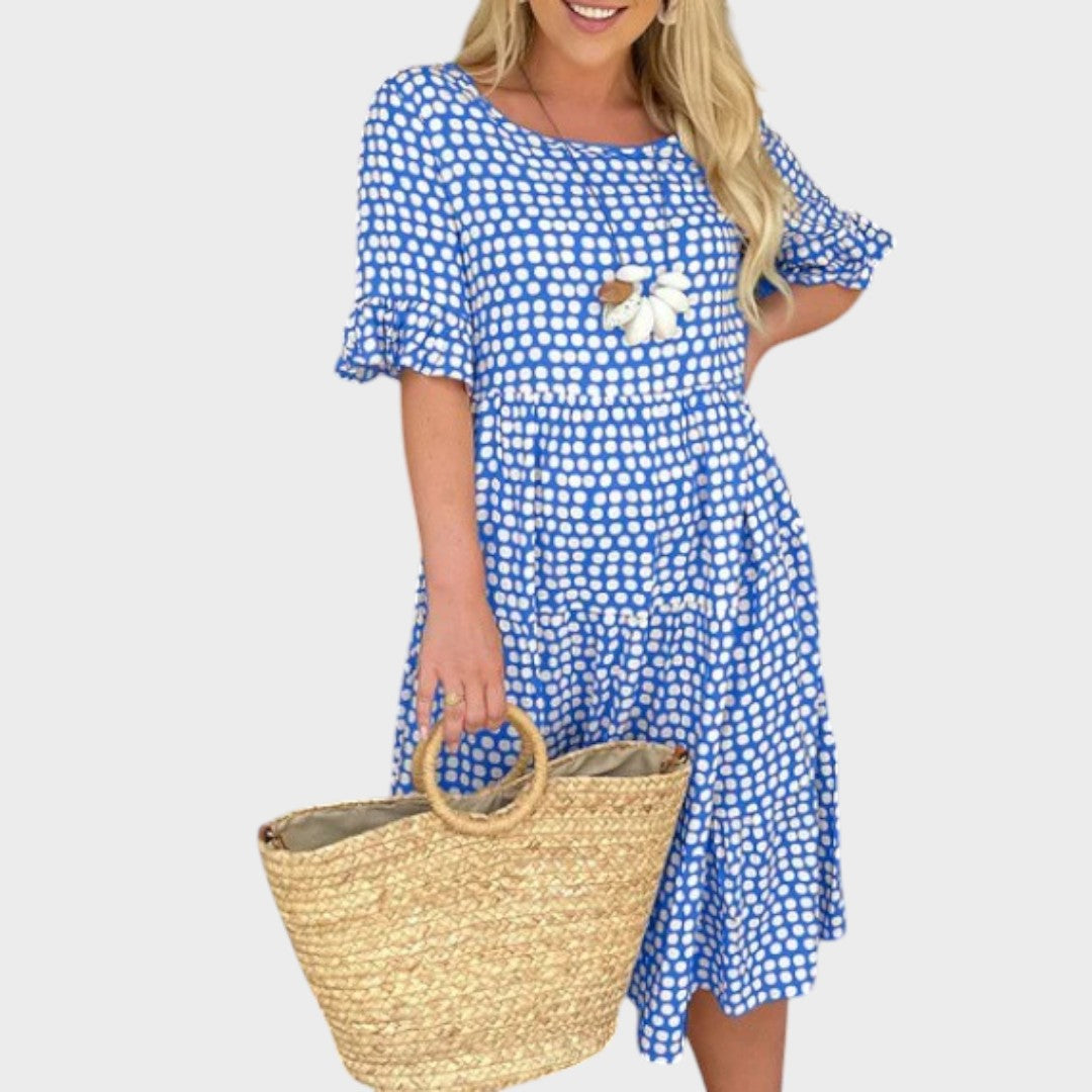 Claire | Vestido de Bolinhas com Mangas Bufantes