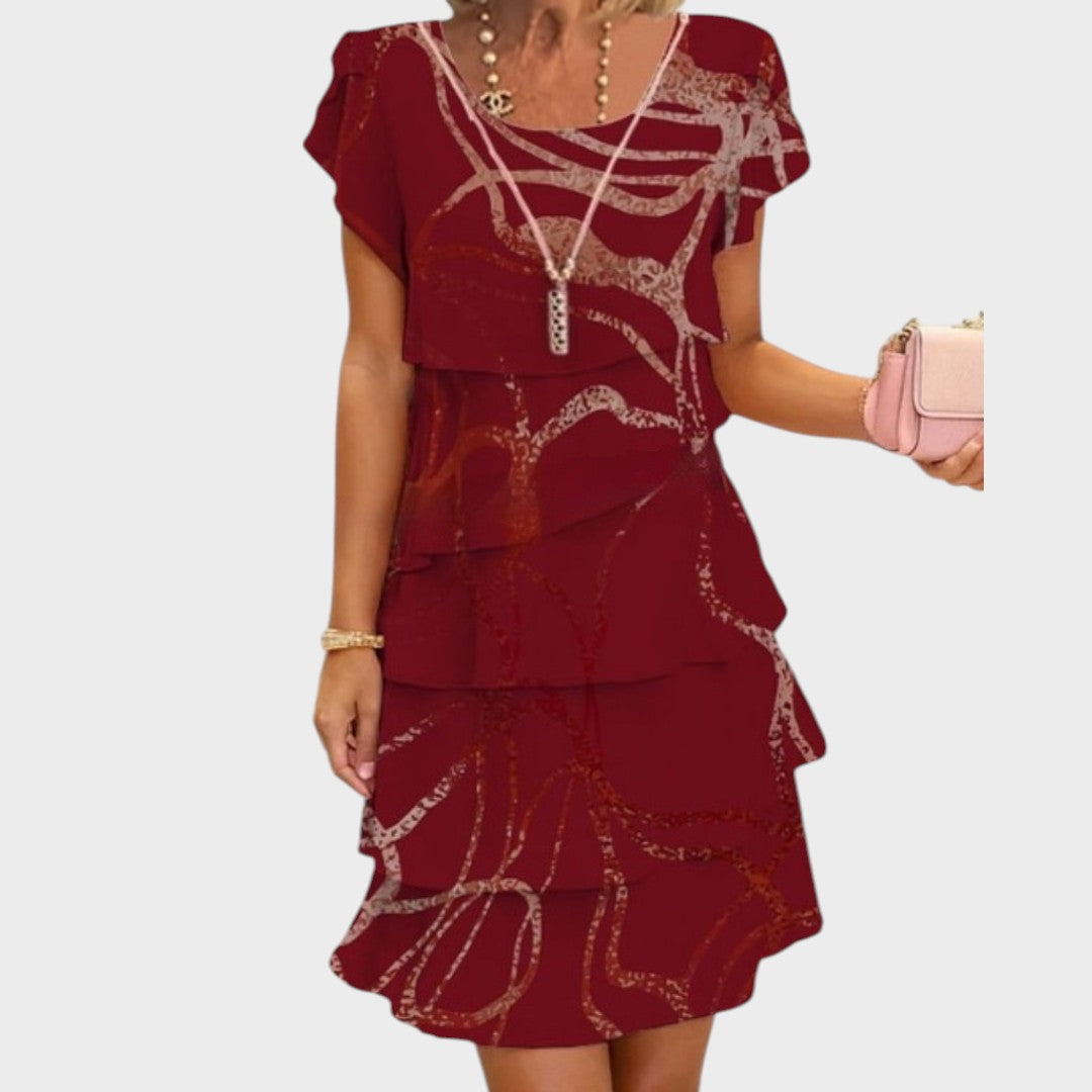 Emilie | Vestido Floral de Verão em Camadas