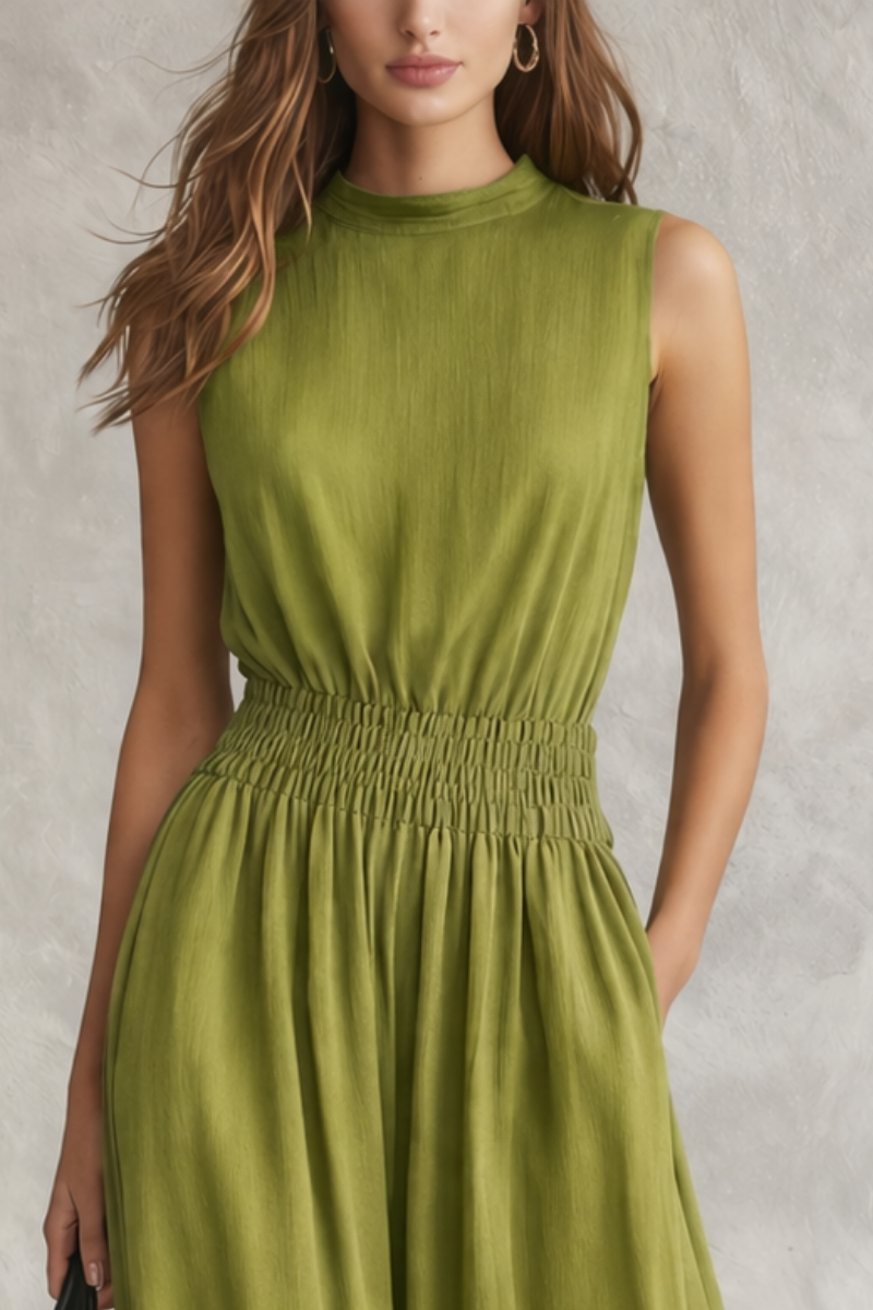 Silvina | Vestido Maxi com Cintura Shirring que Solta e Define ao Mesmo Tempo