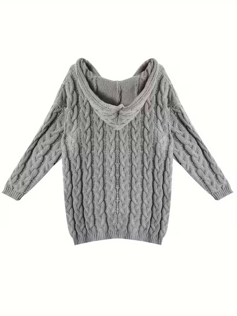 Miette - Suéter de Tricô Manga Longa Casual