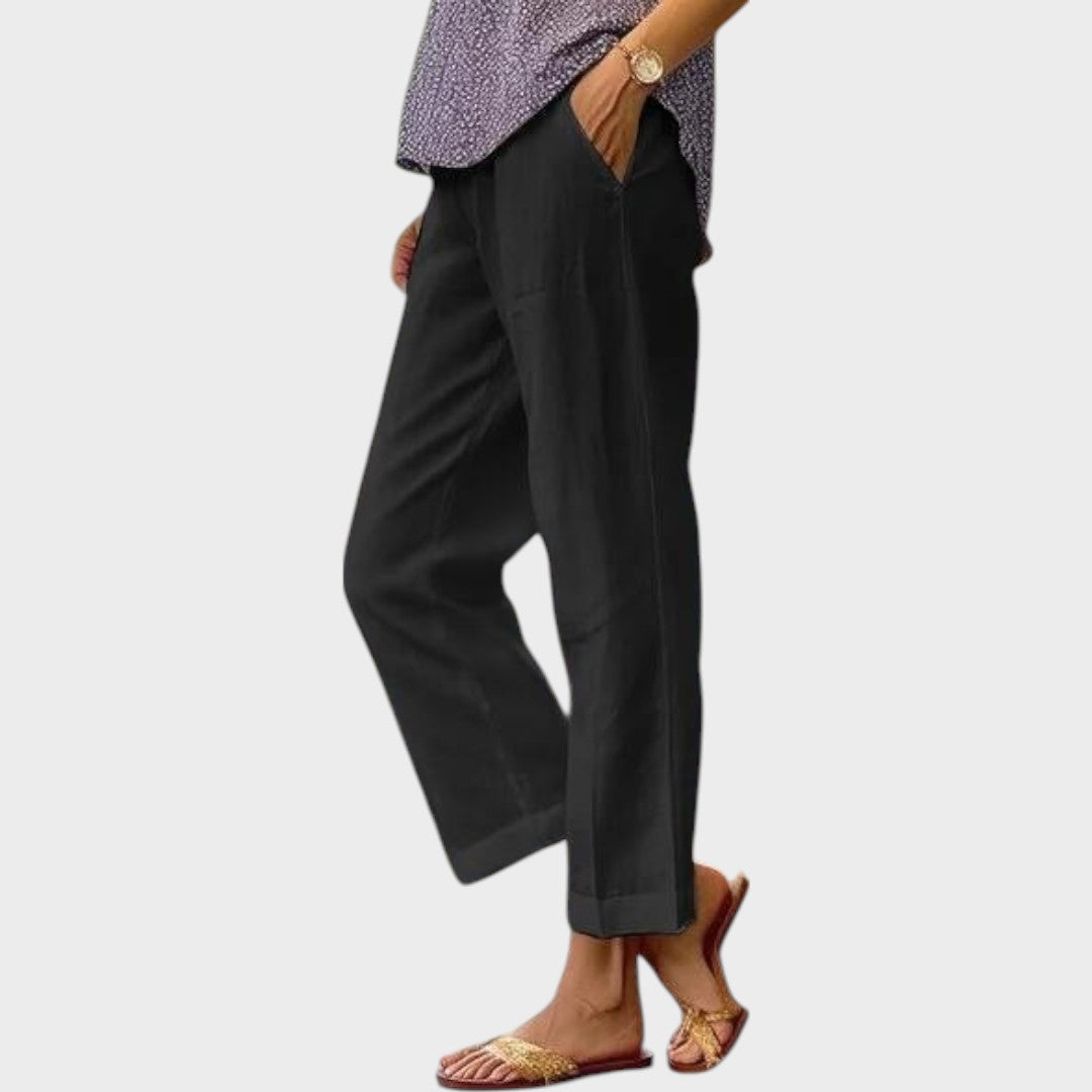 Rita | Calça Leve de Verão com Corte Reto Relaxado