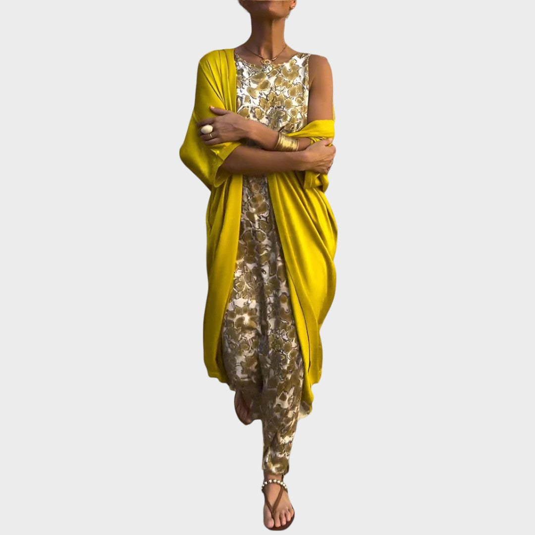 Grimelda | Elegante Conjunto de Duas Peças Leve para Dias Quentes e Passeios