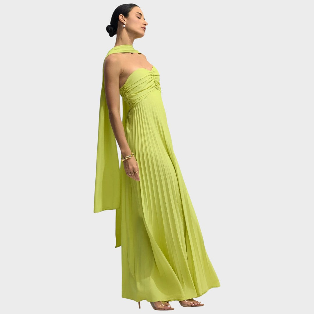 Rosalía | Vestido Plissado Tomara que Caia