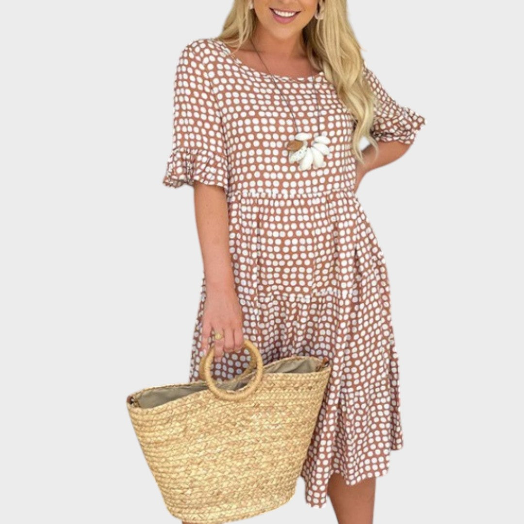 Claire | Vestido de Bolinhas com Mangas Bufantes