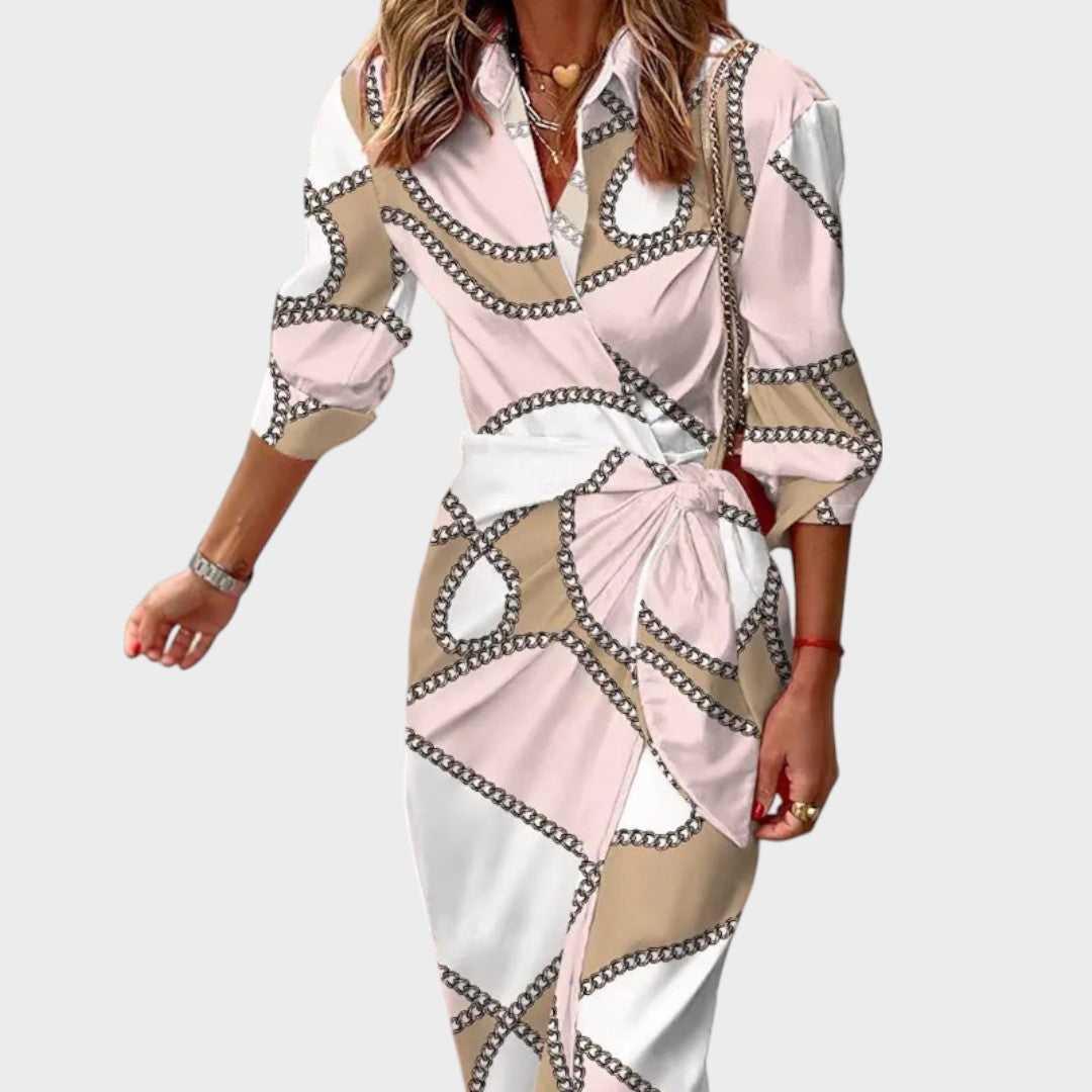 Tina | Vestido Longo Camisa com Botões Frontais