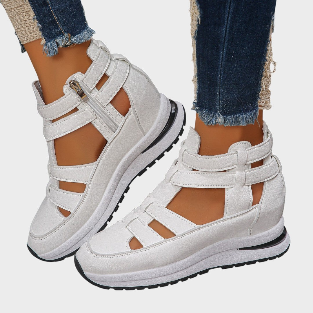 Isabel | Sandália Esportiva Elegante com Zíper Lateral, Leve e Respirável