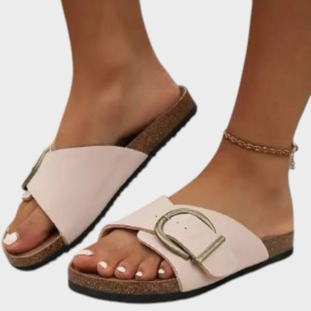 Bianca | Sandália Ortopédica com Fivelas Ajustáveis e Palmilha Ergonômica
