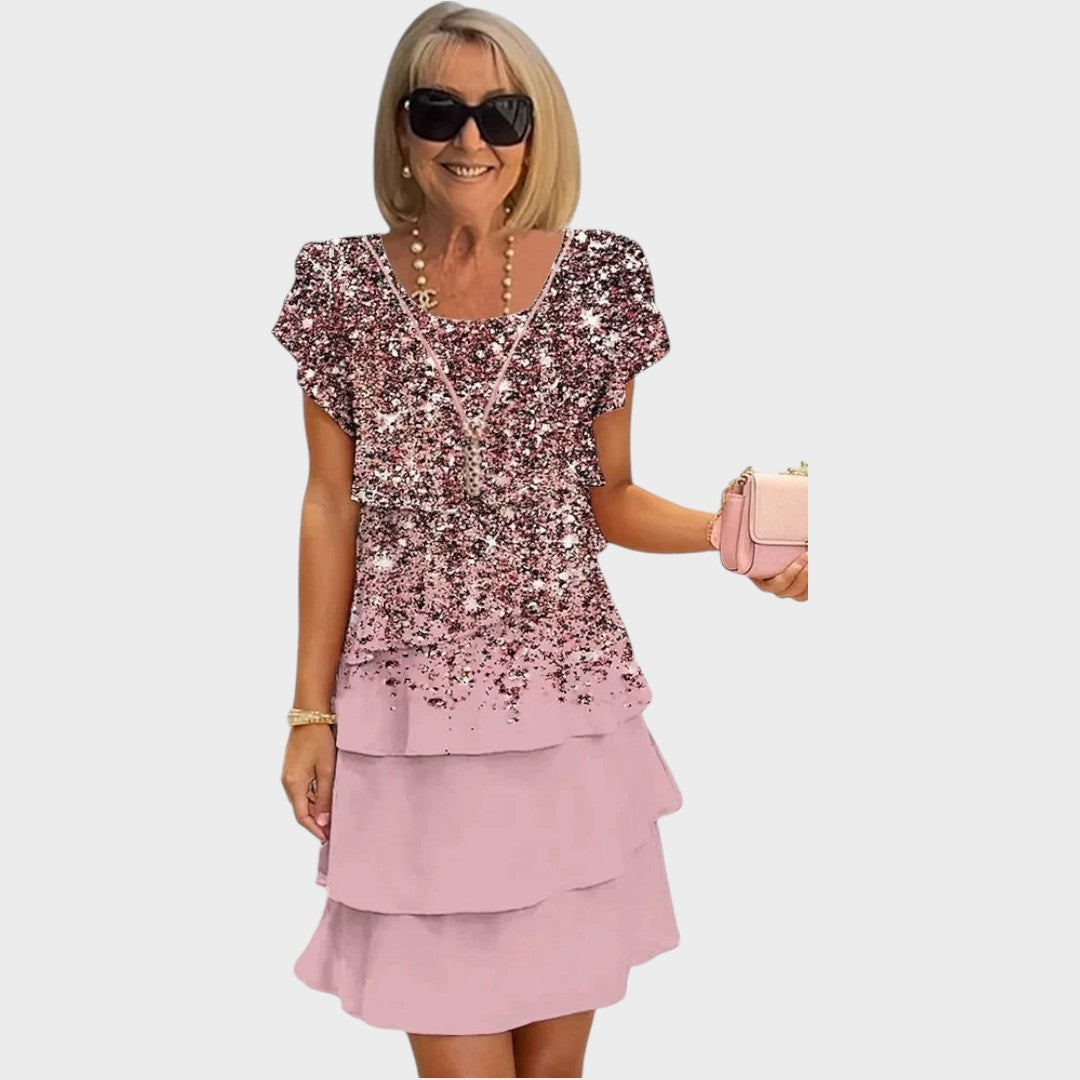 Emilie | Vestido Floral de Verão em Camadas