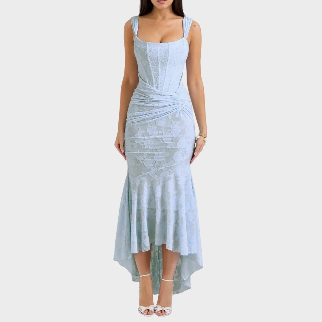 Ashley | Elegante Vestido Ajustado com Drapeado Fino para Ocasiões Especiais
