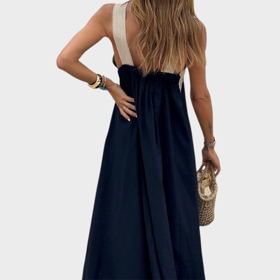 Sienna | Vestido com Decote Cruzado e Costas Abertas