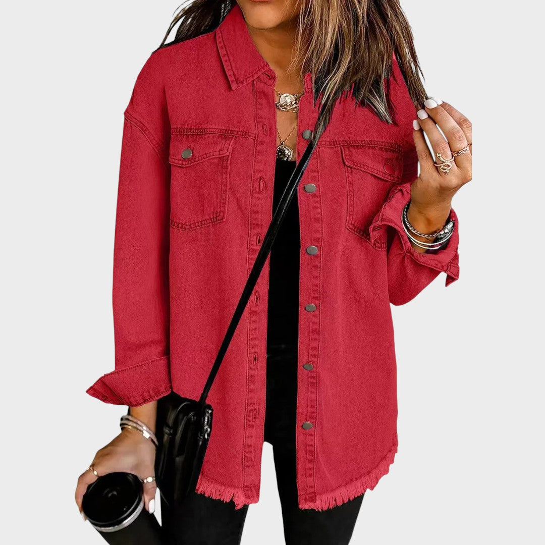 Morgana | Camisa Estilo Jaqueta Jeans Versátil