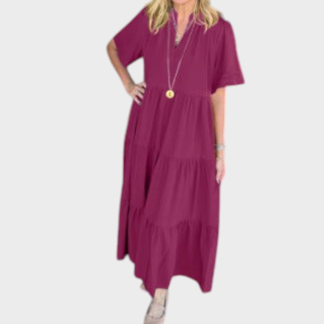 Magnólia | Vestido Maxi Fluido em Camadas