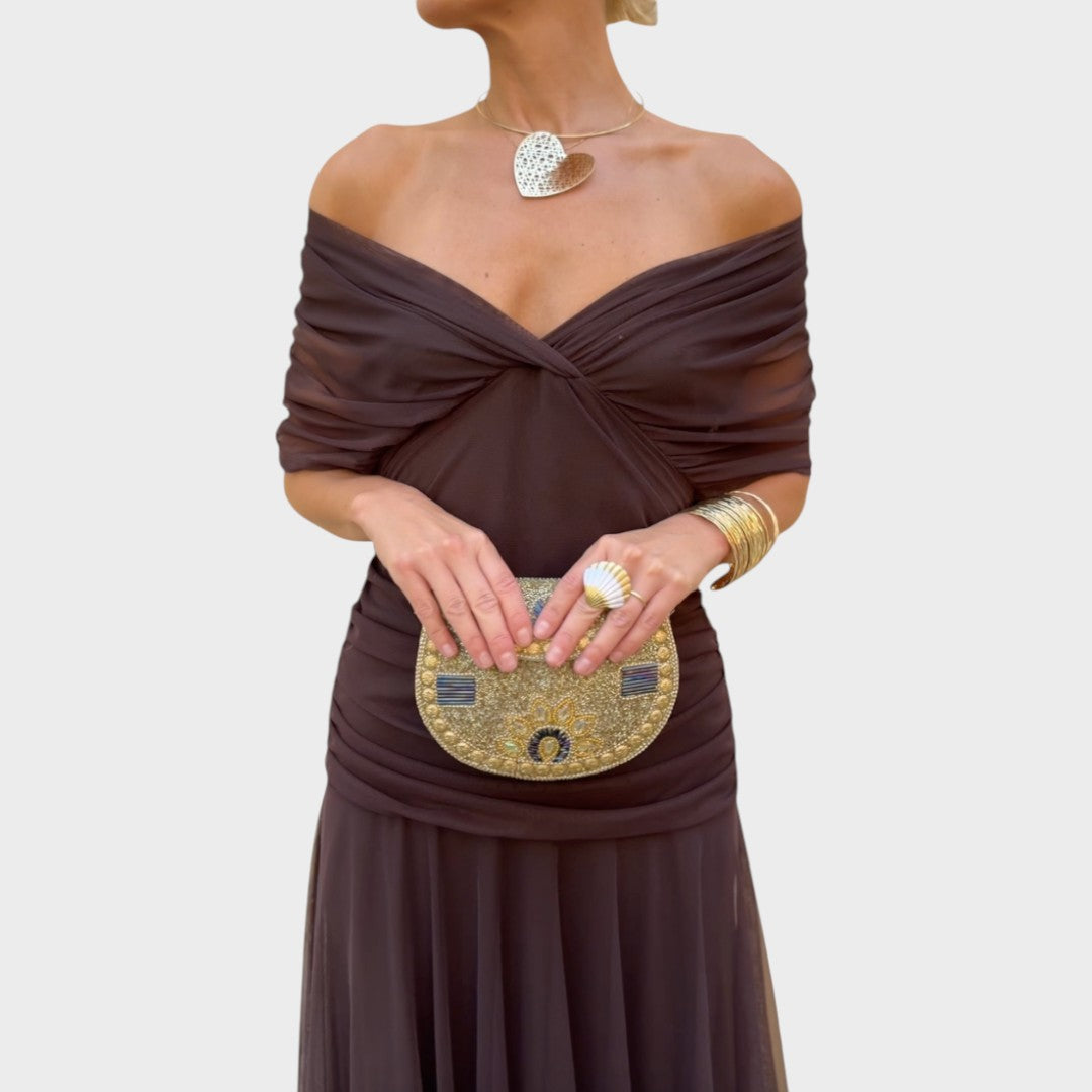 Lora | Vestido Longo com Decote em V e Estampa Floral