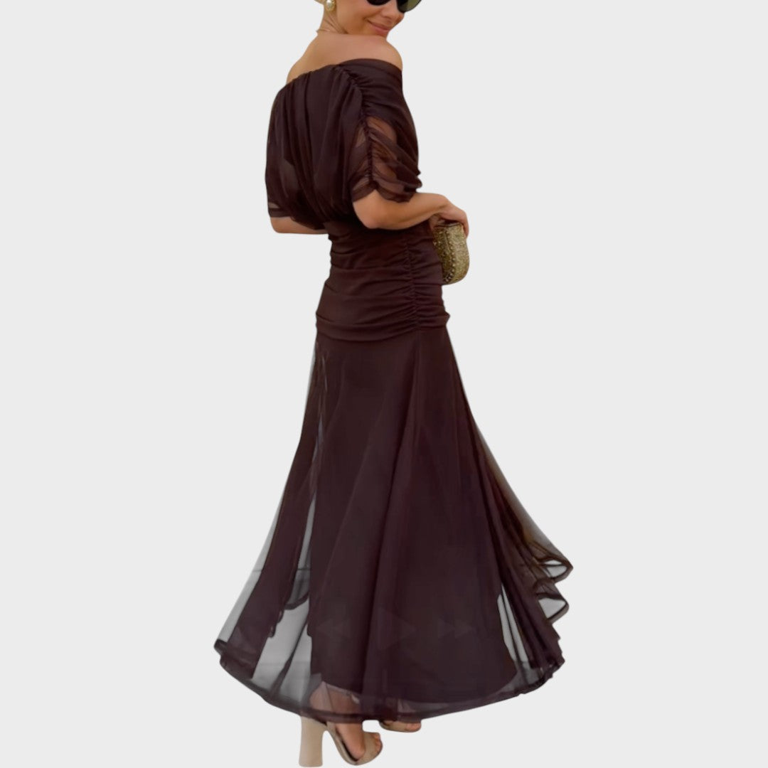 Lora | Vestido Longo com Decote em V e Estampa Floral