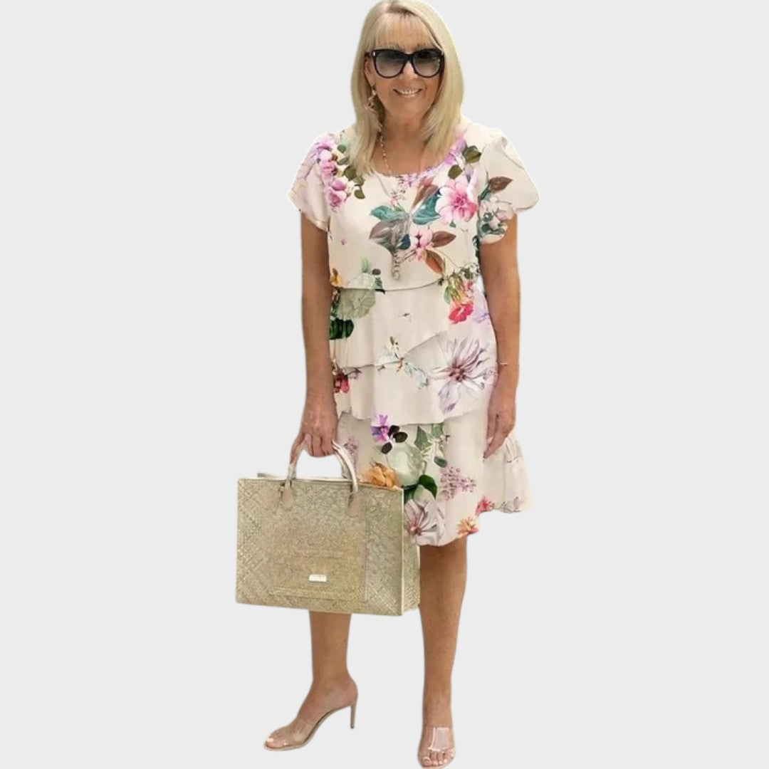 Emilie | Vestido Floral de Verão em Camadas