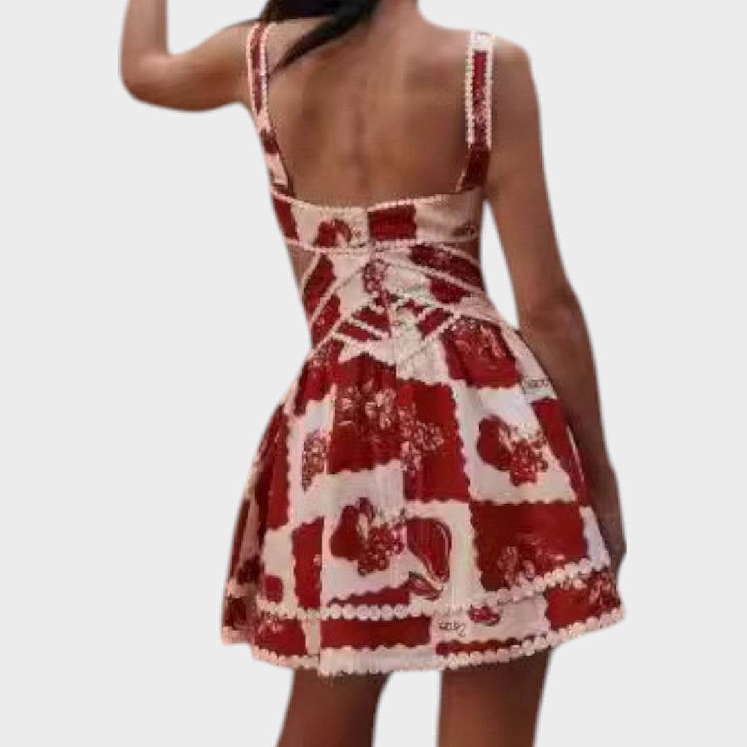 Sabella | Vestido Curto Floral Boho Chic