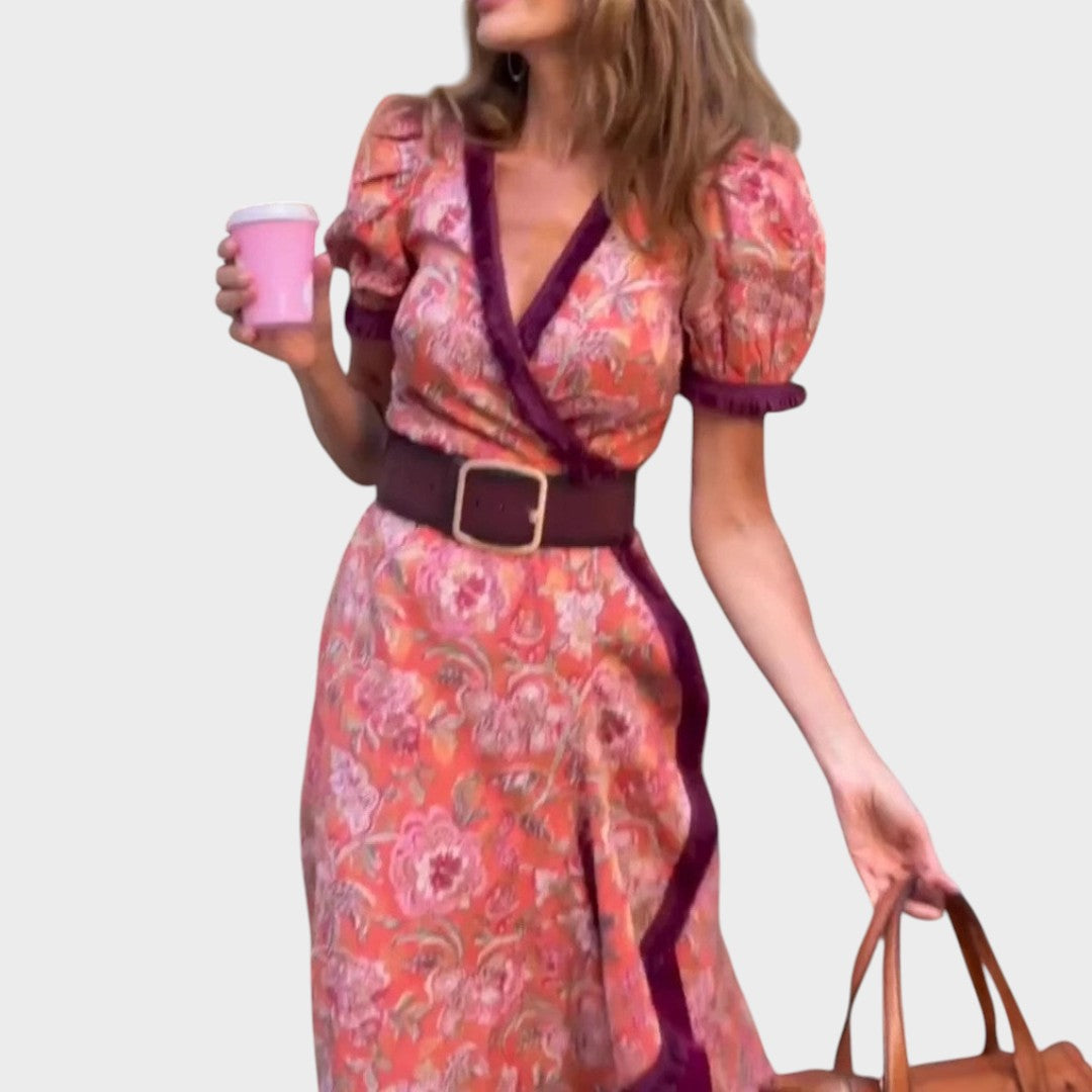 Sylvie | Vestido Longo com Mangas Evasê