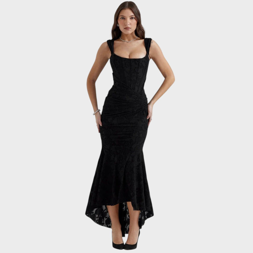 Ashley | Elegante Vestido Ajustado com Drapeado Fino para Ocasiões Especiais