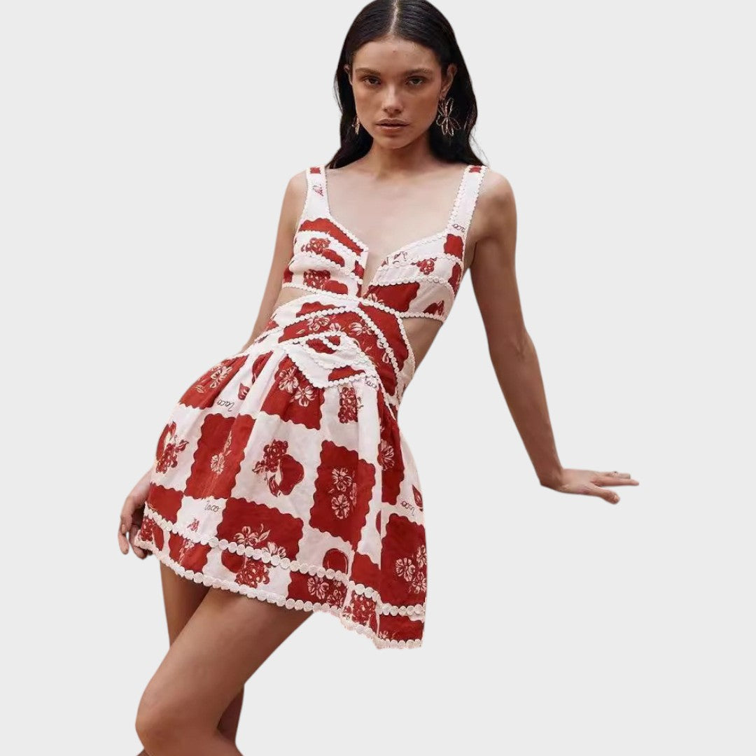 Sabella | Vestido Curto Floral Boho Chic