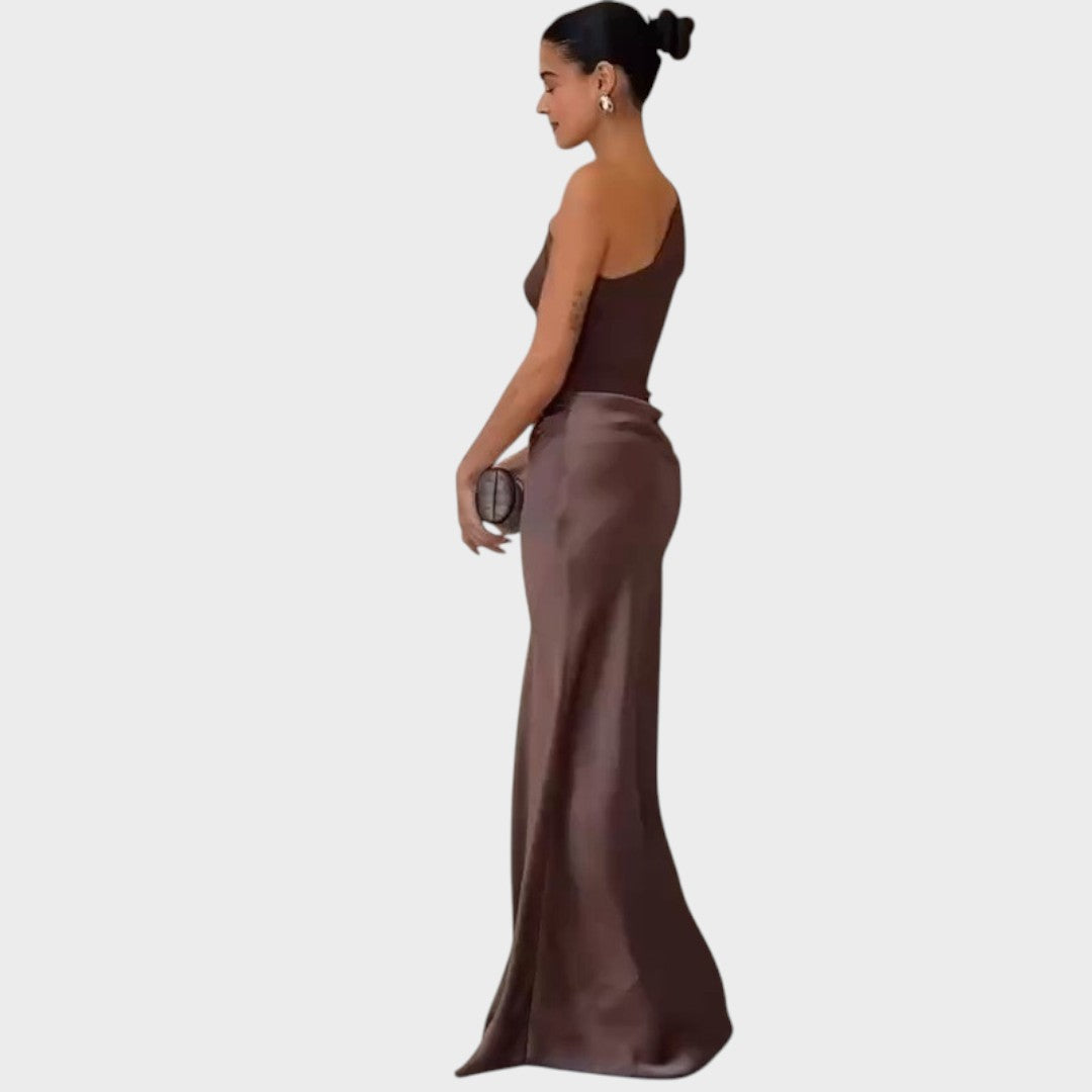 Aurora | Vestido Elegante de Um Ombro Só