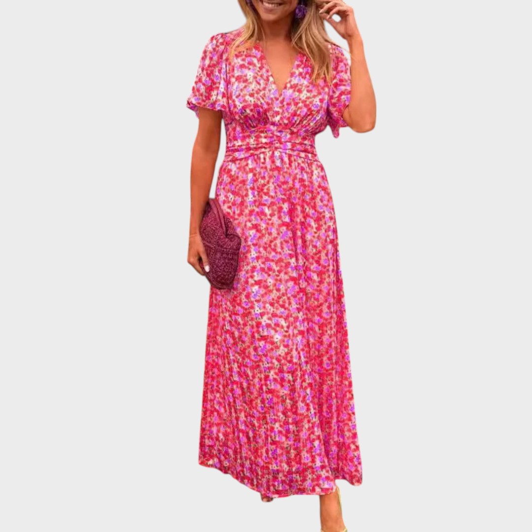 Sandrine | Vestido Longo Elegante com Decote em V
