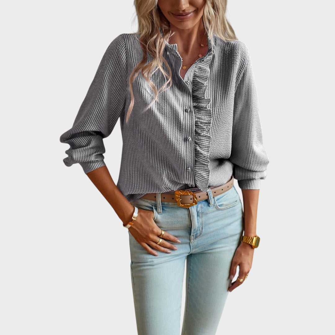 Rosilda | Blusa Elegante de Tecido Fluido e Caimento Ajustado