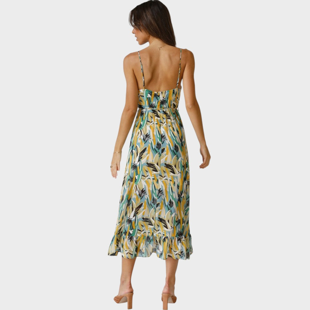Milou | Vestido Midi com Alças e Decote em V