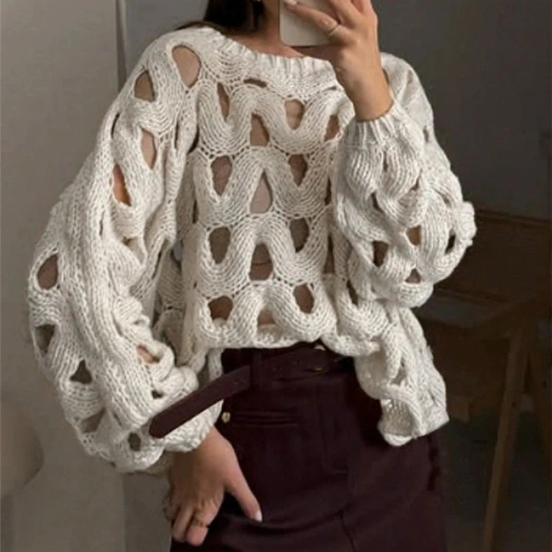 Şeyma - Suéter de Tricô Casual