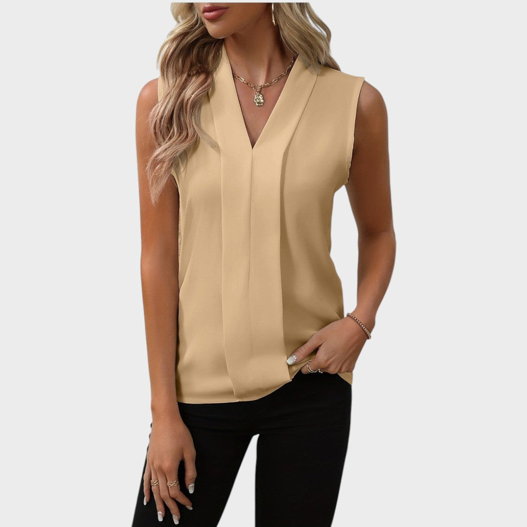 Roma | Blusa Sem Mangas com Decote V e Elegância Sem Esforço