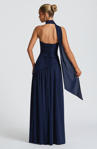 Julia | Vestido Longo Feminino com Fenda e Corpete Tomara que Caia