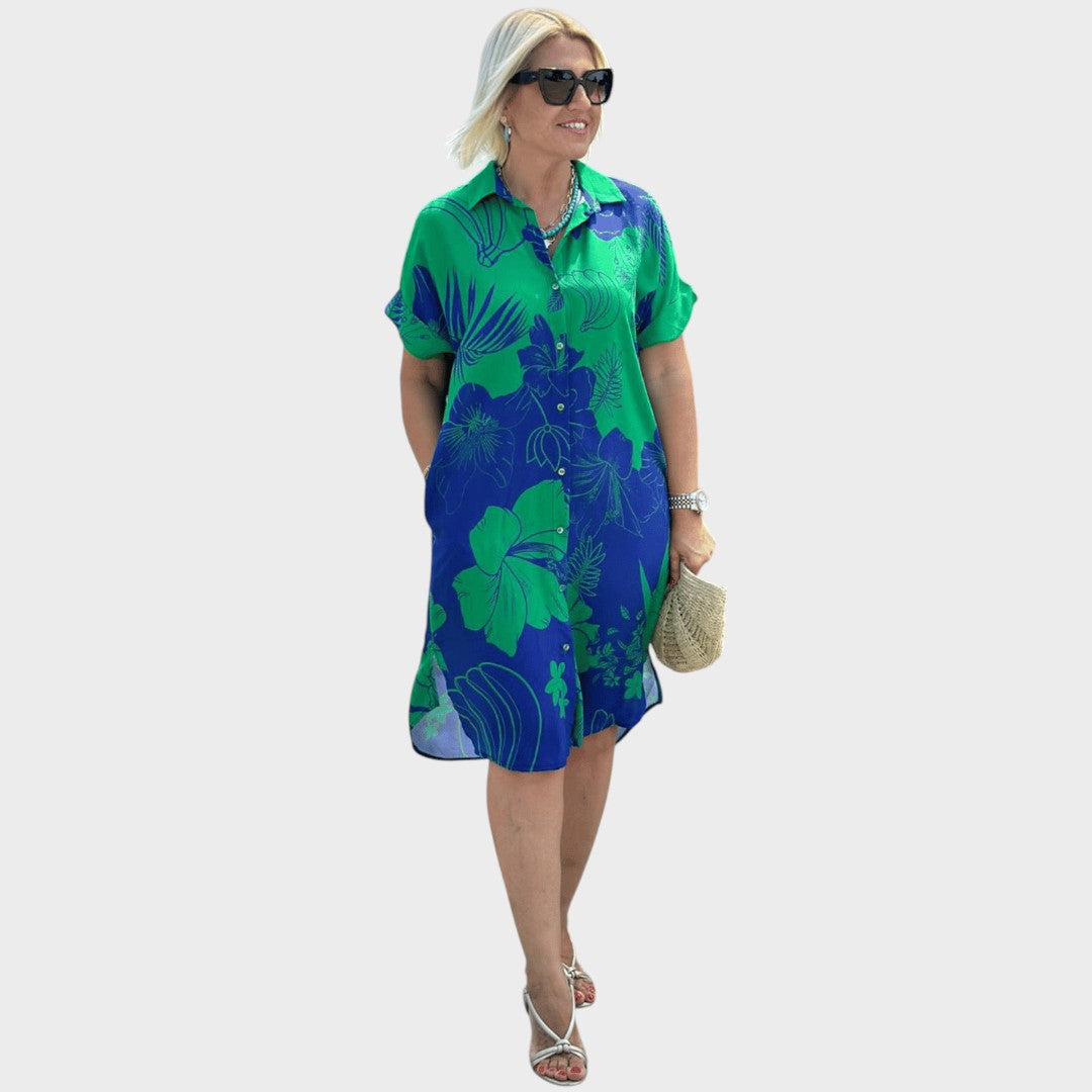 Naomi | Vestido Camisero Con Estampado Floral